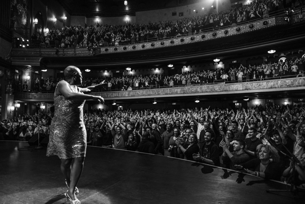 New York, NY - February 2, 2014 - Sharon Jones performs at the Beacon Theater following cancer treatment. CREDIT: Jacob Blickenstaff